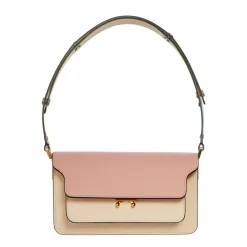 Skuldertasker<Marni Læder Trunk Taske Pink