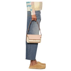 Skuldertasker<Marni Læder Trunk Taske Pink