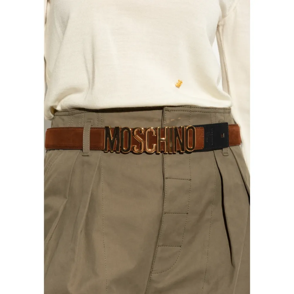 Bælter^Moschino Læderbælte Brun