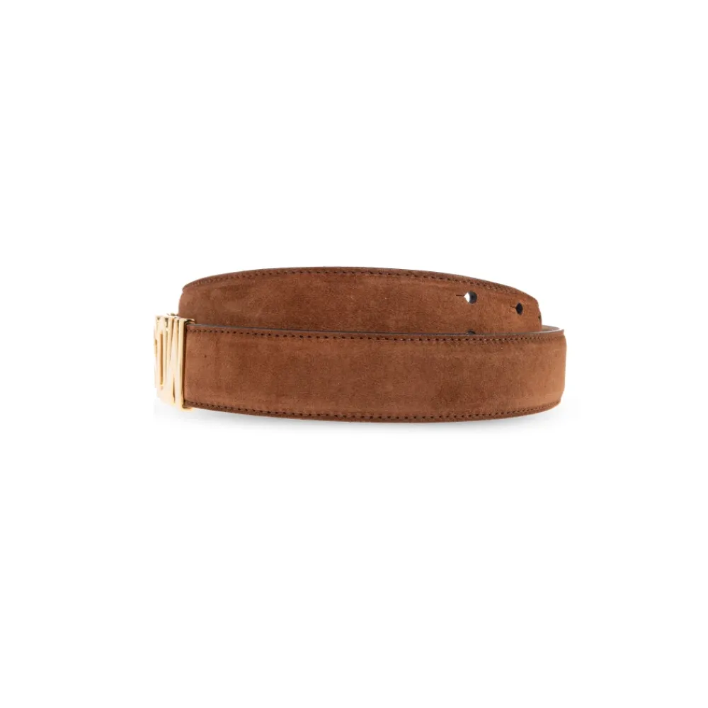 Bælter^Moschino Læderbælte Brun
