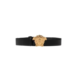 Bælter<Versace Læderbælte Sort