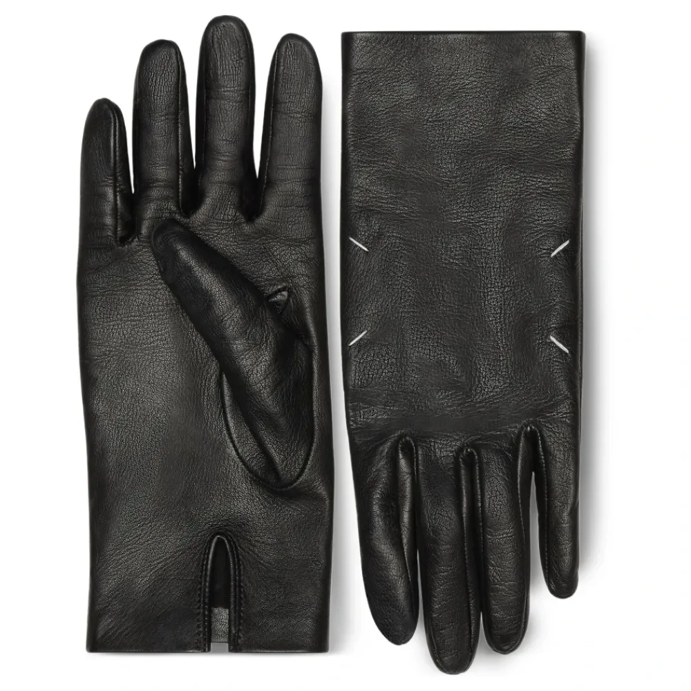 Handsker|Handsker<Maison Margiela Læderhandsker Sort