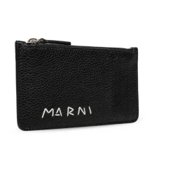 Punge & Kortholder<Marni Læderkortholder Sort