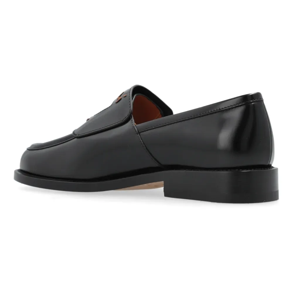 Loafers<Marni Læderloafers Sort