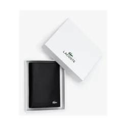 Punge & Kortholder^Lacoste Læderpung med flere kortlommer og ID-holder Sort