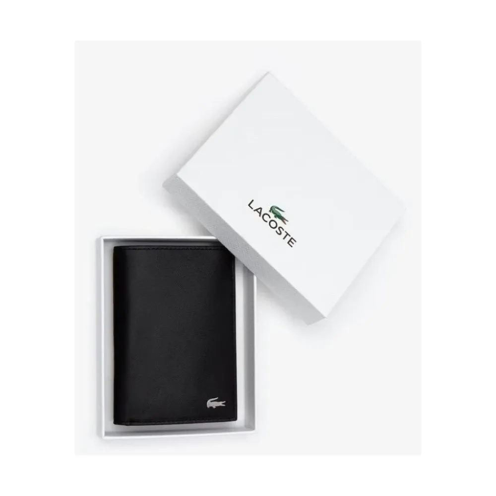 Punge & Kortholder^Lacoste Læderpung med flere kortlommer og ID-holder Sort