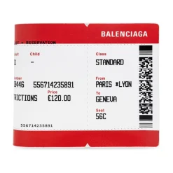 Punge & Kortholder<Balenciaga Læderpung med print Hvid