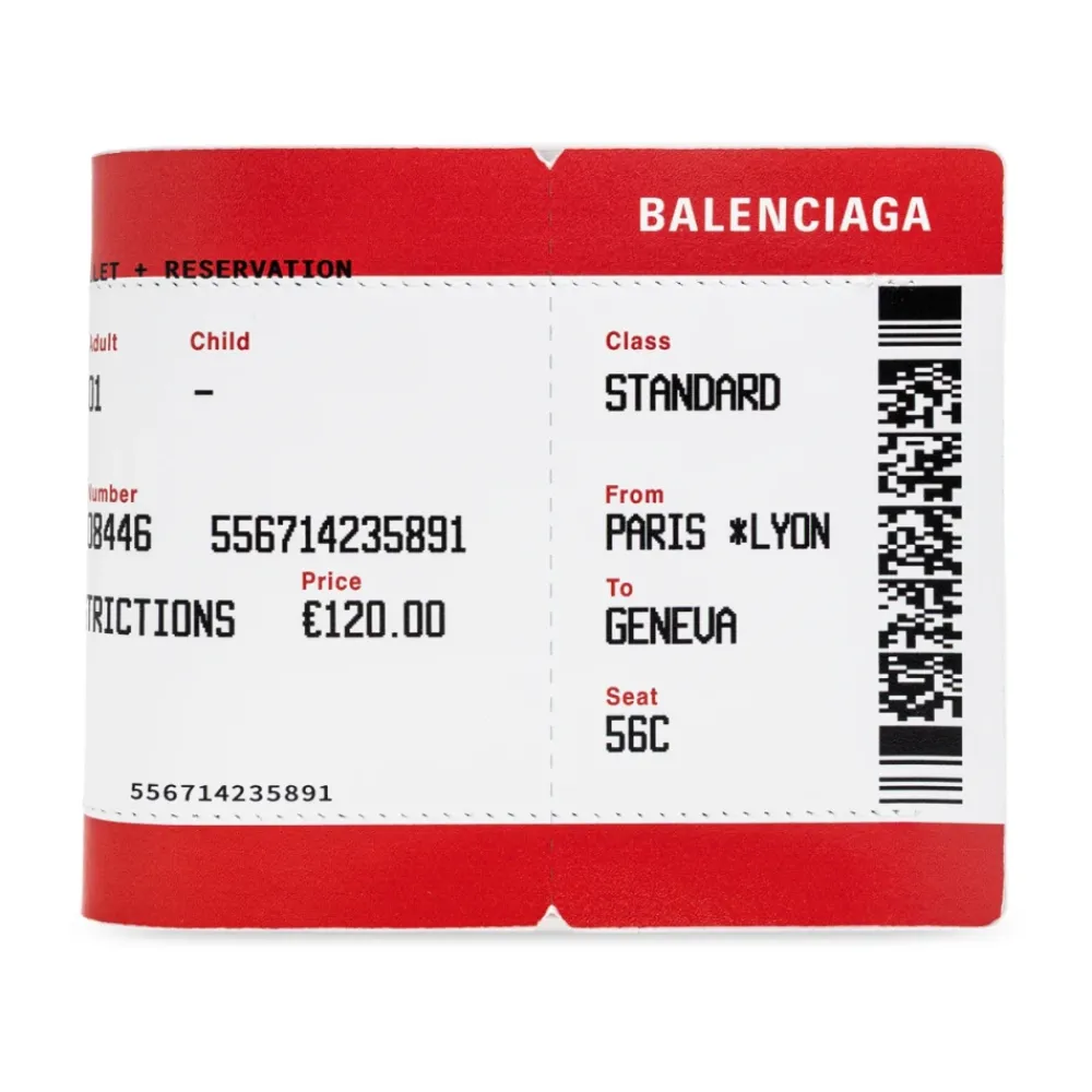 Punge & Kortholder<Balenciaga Læderpung med print Hvid