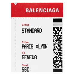 Punge & Kortholder<Balenciaga Læderpung med print Hvid