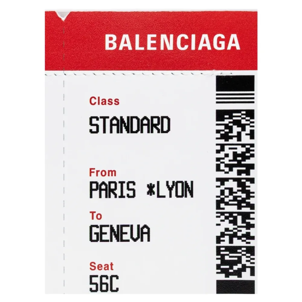 Punge & Kortholder<Balenciaga Læderpung med print Hvid