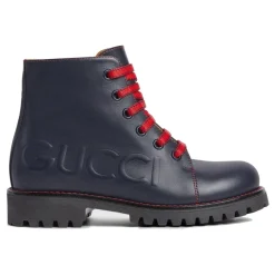Støvler<Gucci Læderstøvle Blå