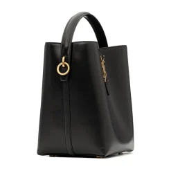 Skuldertasker^Saint Laurent Le 37 Small Leather Bucket Bag Sort