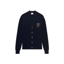 Striktrøjer & Sweatere<Drole de Monsieur Le Cardigan Slogan Rose Blå