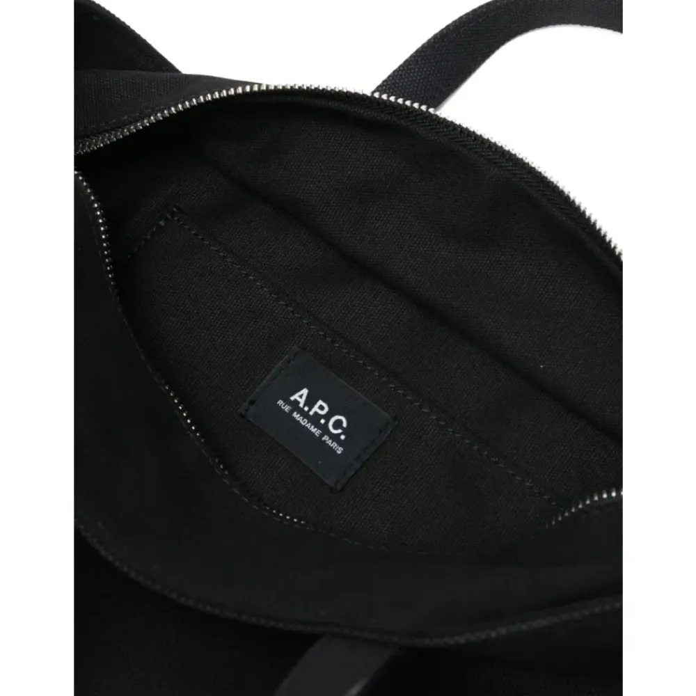Indkøbstasker<A.P.C. Le Drummer Toile Small Tote Bag Sort