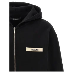 Trøjer<Jacquemus Le Hoodie Grip Gros Grain Hættetrøje Sort