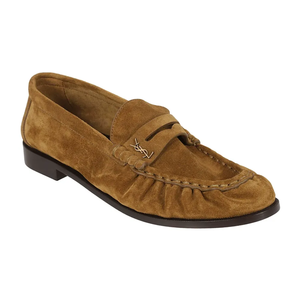 Loafers^Saint Laurent Le Loafer 15 Moc Brun