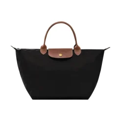 Indkøbstasker^Longchamp Le Pliage Original Tote med top håndtag Sort