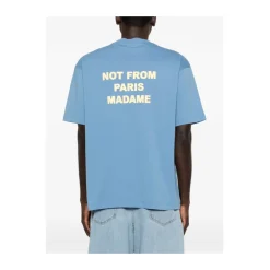 T-Shirts^Drole de Monsieur Le T-Shirt Slogan Blå
