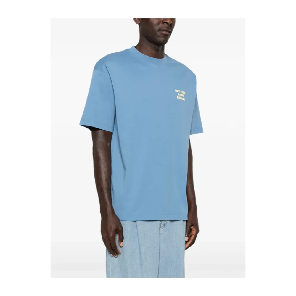 T-Shirts^Drole de Monsieur Le T-Shirt Slogan Blå