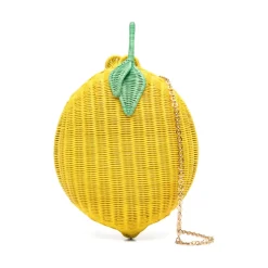 Clutch^SERPUI Leaf Woven Clutch Taske Gul