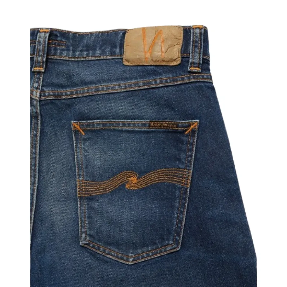 Jeans<Nudie Jeans Lean Dean Troubled Sea Denim Jeans Blå