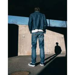 Jeans<Nudie Jeans Lean Dean Troubled Sea Denim Jeans Blå