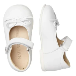 Ballerinasko^Naturino Leather ballet flats with bow BALLET Hvid