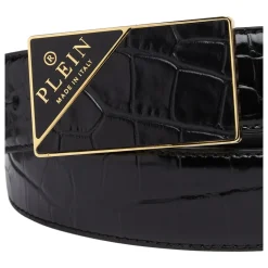Bælter^Philipp Plein Leather Belt Hexagon Sort