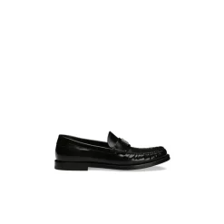 Loafers^Dolce & Gabbana Leather Logo Slip-On Loafers Sort