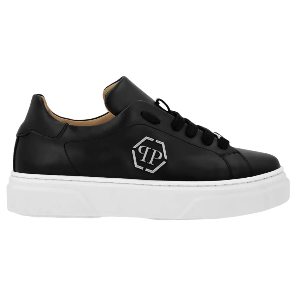 Sneakers<Philipp Plein Leather Lo-Top Sneakers The Plein Original Sort