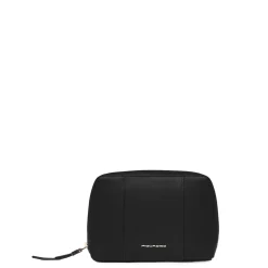 Toilettasker^Piquadro Leather make-up bag Sort