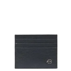 Punge & Kortholder<Piquadro Leather men's slim credit card holder with RFID protection Sort