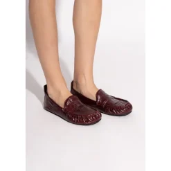 Loafers<Acne Studios Leather Saddle Loafers Rød