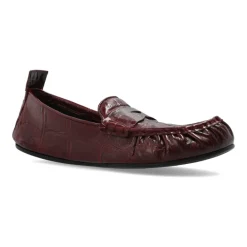 Loafers<Acne Studios Leather Saddle Loafers Rød