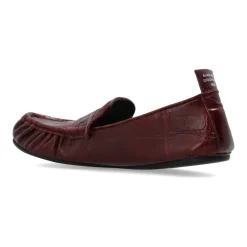 Loafers<Acne Studios Leather Saddle Loafers Rød