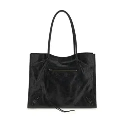Indkøbstasker<Balenciaga Leather Tote Bag Sort