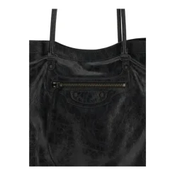 Indkøbstasker<Balenciaga Leather Tote Bag Sort