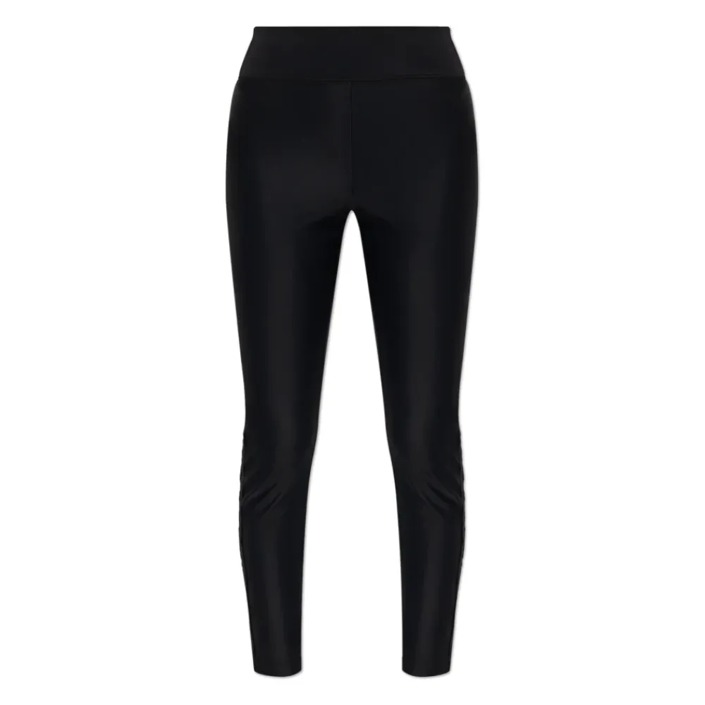 Bukser<Versace Jeans Couture Leggings med sidestriber Sort