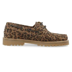 Loafers^Cashott LENA Bådsko Ruskind Leopard Print Brun