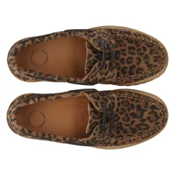 Loafers^Cashott LENA Bådsko Ruskind Leopard Print Brun