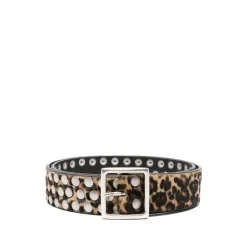 Bælter^Golden Goose Leo Studded Leather Belt Brun