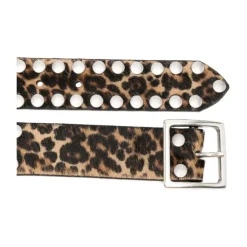 Bælter^Golden Goose Leo Studded Leather Belt Brun