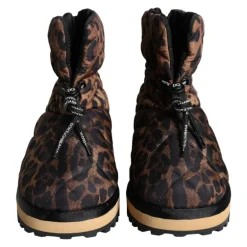 Vinterstøvler^Dolce & Gabbana Leopard Ankelstøvler Polstrede Sko Brun