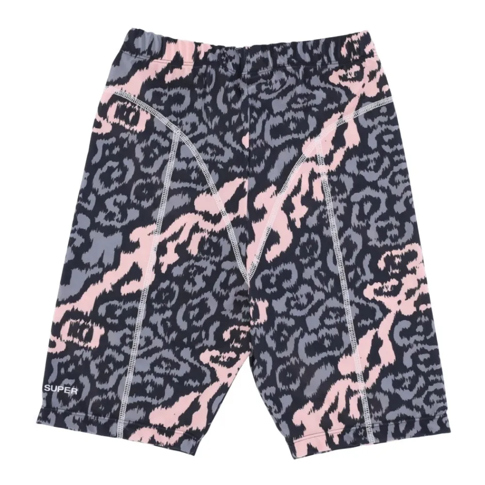 Træningsbukser & Tights<VISION OF SUPER Leopard Cykelshorts Pink/Grå Multifarvet