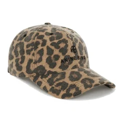 Huer & Kasketter<Anine Bing Leopard Print Baseball Cap Brun