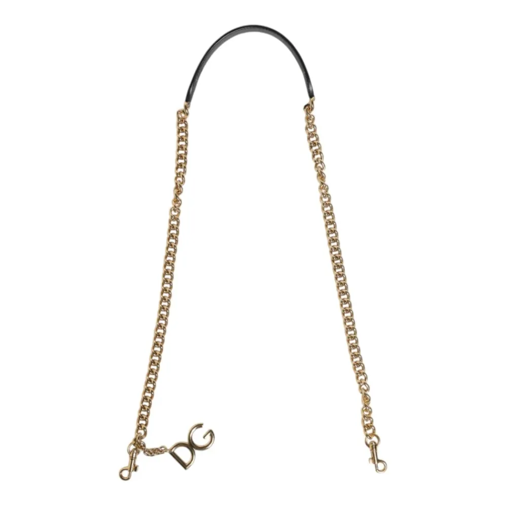 Tilbehør Til Tasker^Dolce & Gabbana Leopard Print Gold Brass Chain Shoulder Bag Strap Multifarvet