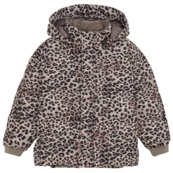 Jakker^En Fant Leopard Print Quiltet Jakke Brun