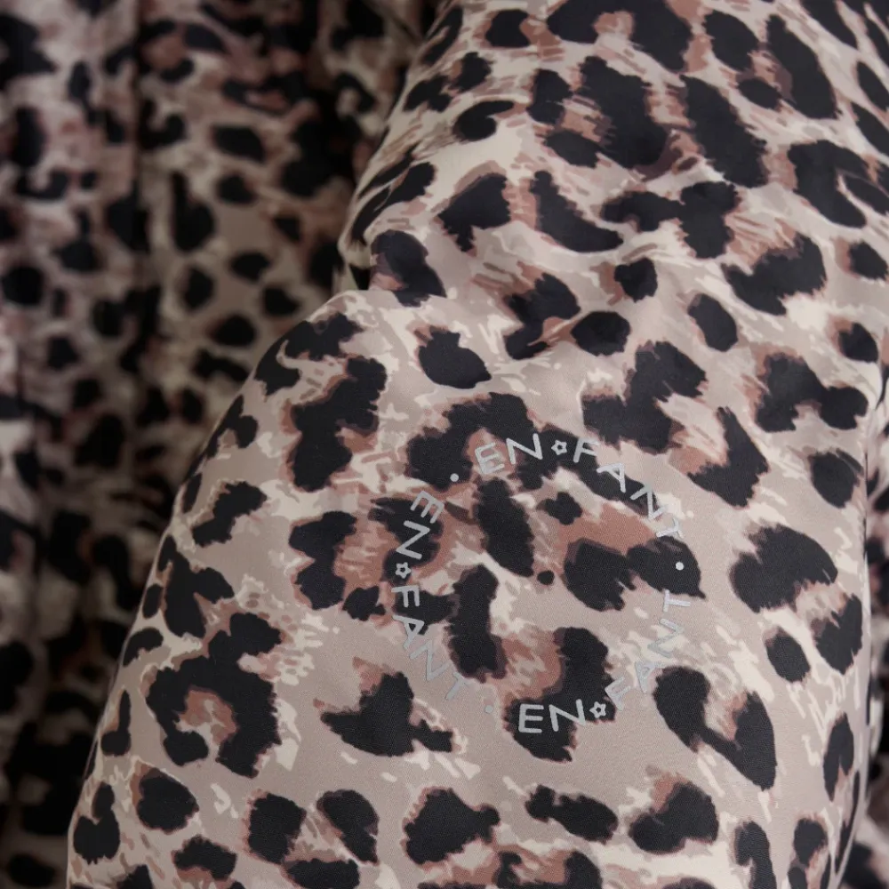 Jakker^En Fant Leopard Print Quiltet Jakke Brun