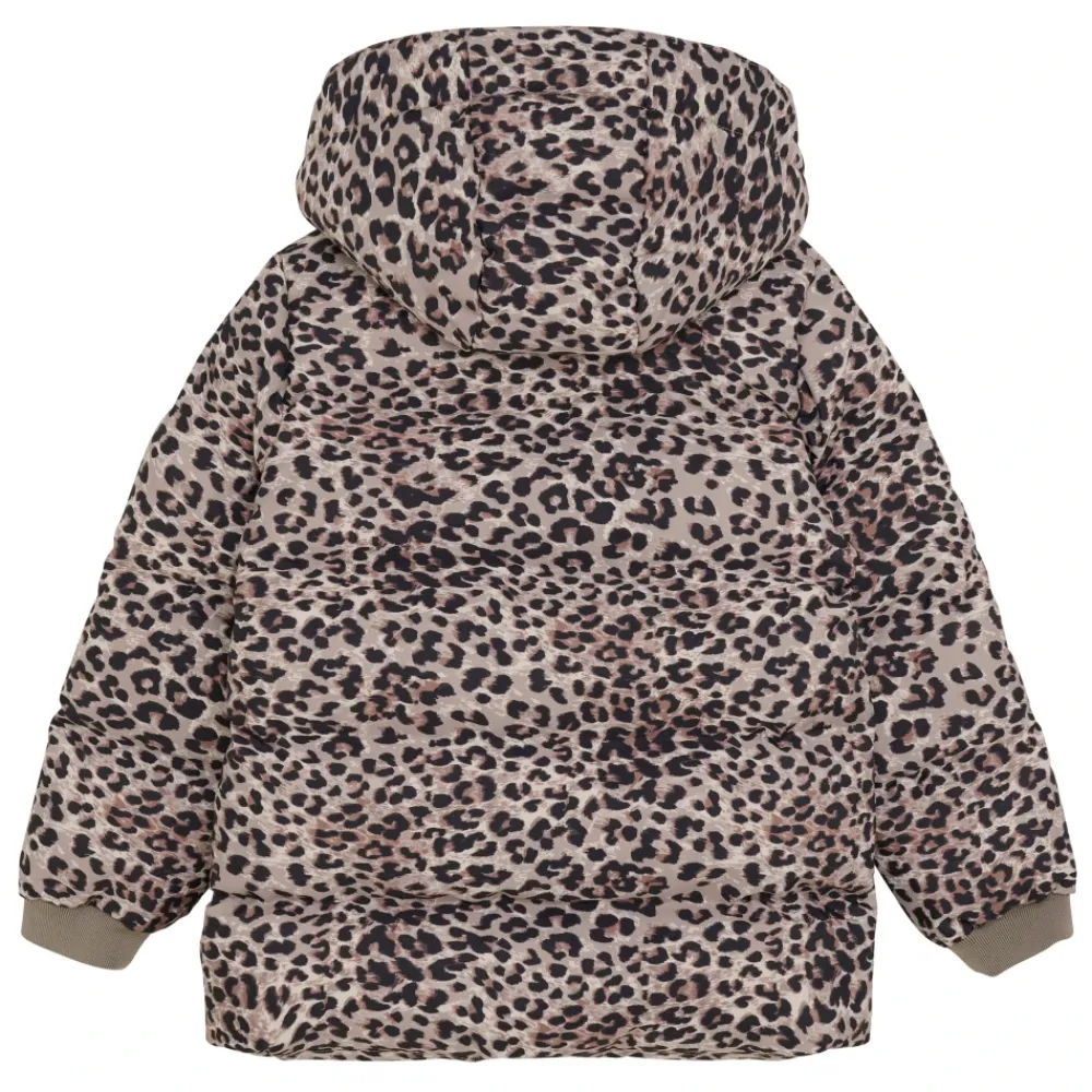 Jakker^En Fant Leopard Print Quiltet Jakke Brun