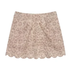 Kjoler & Nederdele^Chloé Leopard Print Skirt med Bølget Kantskørt Beige
